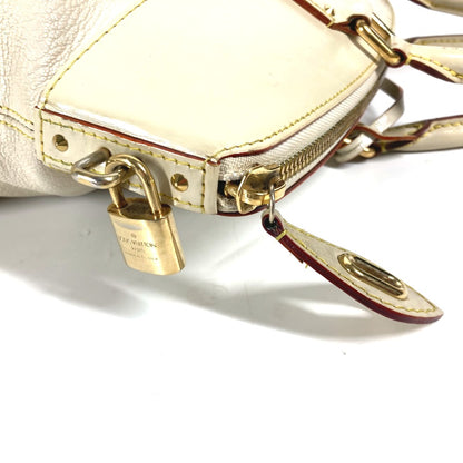 LOUIS VUITTON Handbag M91874 Suhari leather white Suhari LockitMM Women Used Authentic