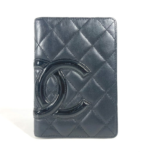 CHANEL Notebook cover leather black Cambon line CC COCO Mark System Organizer