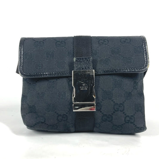 GUCCI Sling bag 131236 GG canvas / leather black cross GG