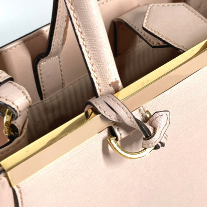 FENDI Shoulder Bag 8BH250 leather beige To joule