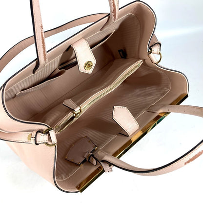 FENDI Shoulder Bag 8BH250 leather beige To joule