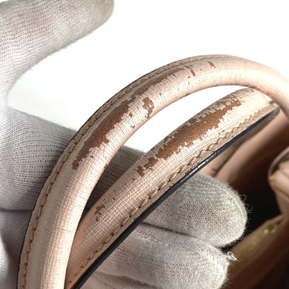 FENDI Shoulder Bag 8BH250 leather beige To joule