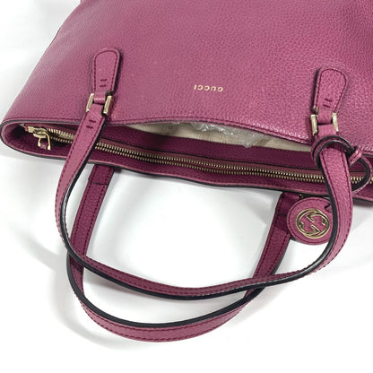 GUCCI Shoulder Bag 388561 leather purple With GG charm Interlocking G