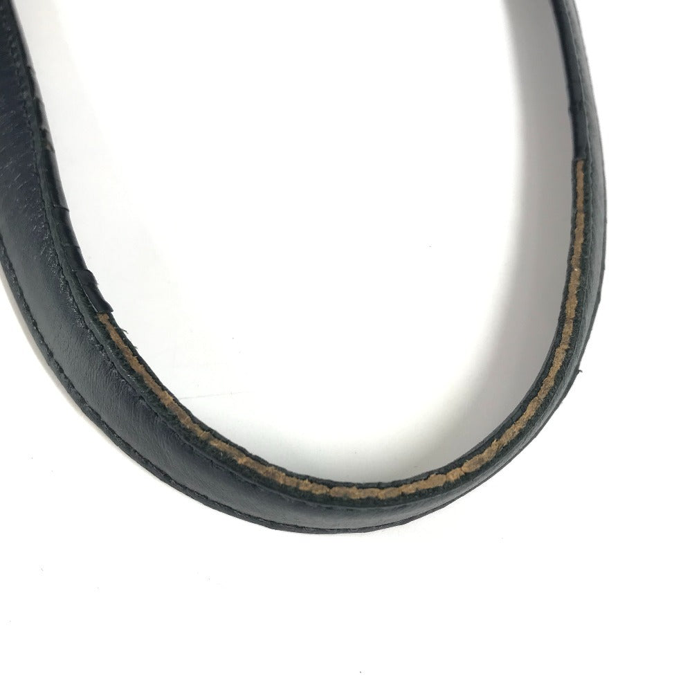PRADA Shoulder Bag Leather / nylon Navy logo