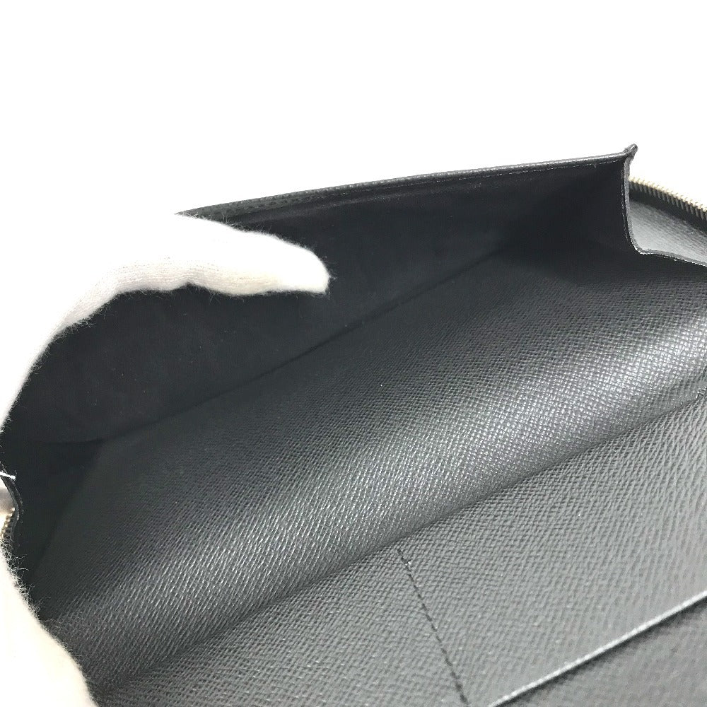 LOUIS VUITTON Long Wallet Purse N61253 Damier Grafitto Canvas black Damier Graphite Karakoram Zippy Wallet Vertical