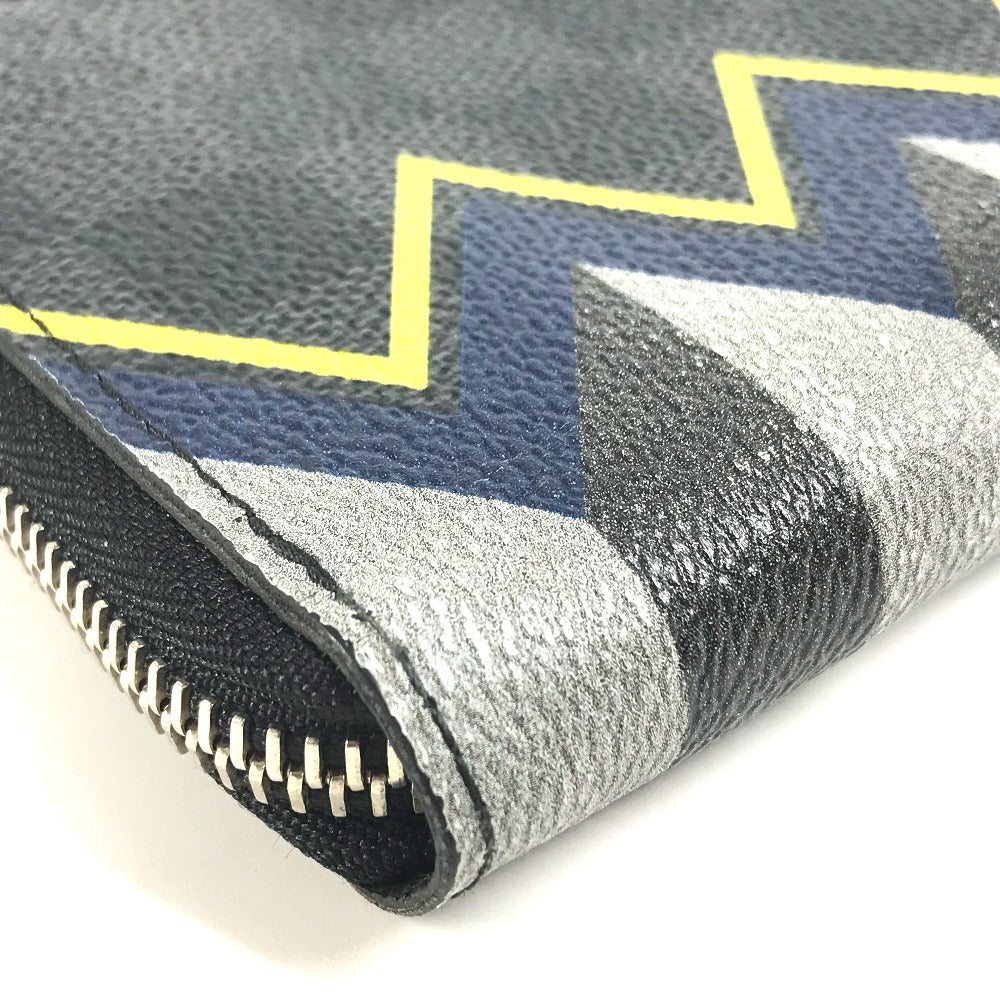 LOUIS VUITTON Long Wallet Purse N61253 Damier Grafitto Canvas black Damier Graphite Karakoram Zippy Wallet Vertical