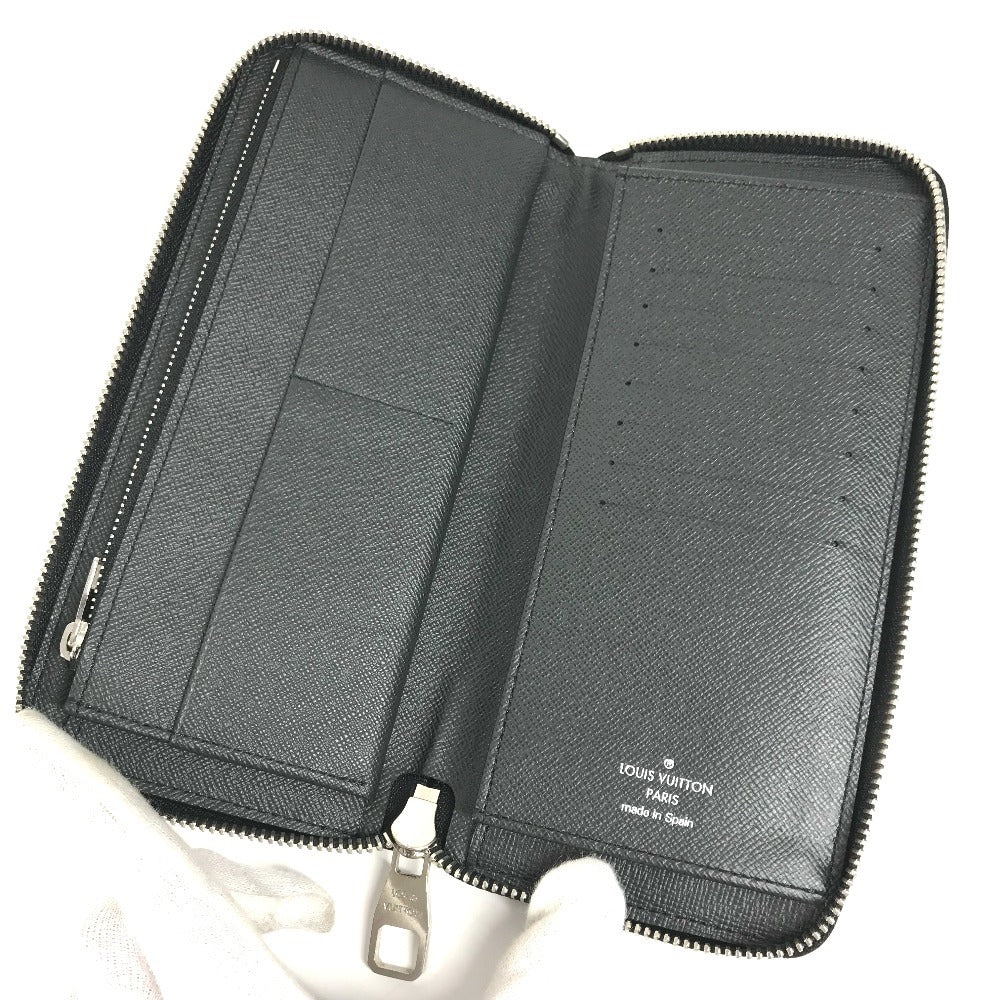 LOUIS VUITTON Long Wallet Purse N61253 Damier Grafitto Canvas black Damier Graphite Karakoram Zippy Wallet Vertical