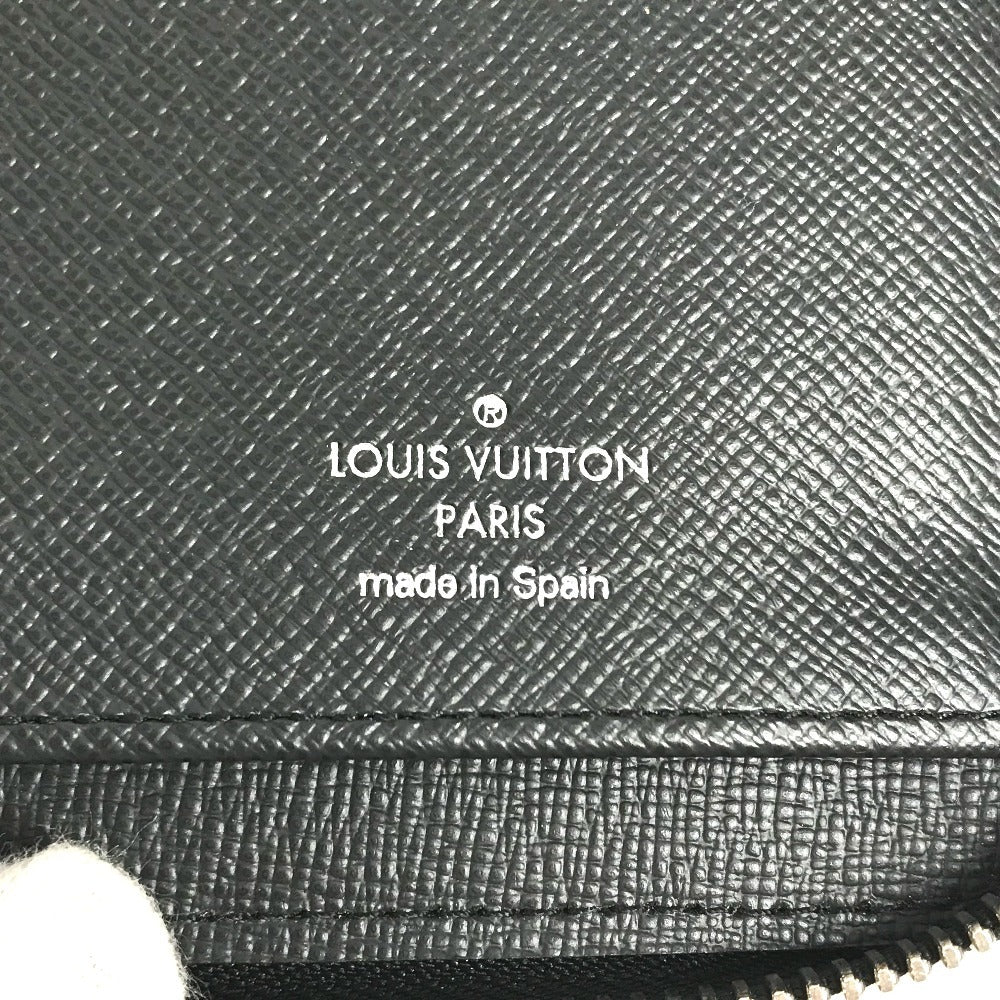 LOUIS VUITTON Long Wallet Purse N61253 Damier Grafitto Canvas black Damier Graphite Karakoram Zippy Wallet Vertical