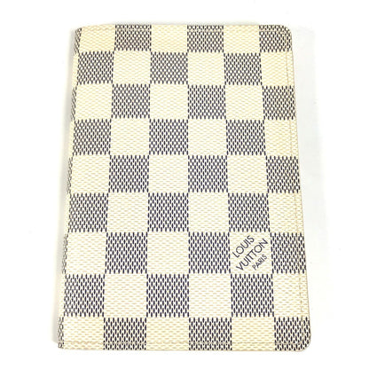 LOUIS VUITTON passport case N60032 Damier Azur Canvas white Damier Azur Couvel Tulle Passopole