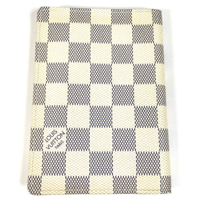 LOUIS VUITTON passport case N60032 Damier Azur Canvas white Damier Azur Couvel Tulle Passopole