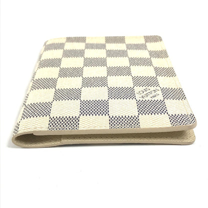 LOUIS VUITTON passport case N60032 Damier Azur Canvas white Damier Azur Couvel Tulle Passopole