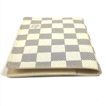 LOUIS VUITTON passport case N60032 Damier Azur Canvas white Damier Azur Couvel Tulle Passopole