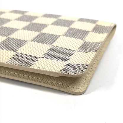 LOUIS VUITTON passport case N60032 Damier Azur Canvas white Damier Azur Couvel Tulle Passopole