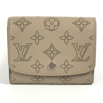 LOUIS VUITTON Folded wallet M62542 monogram mahina leather beige Monogram Mahina Portefeuille Iris Compact