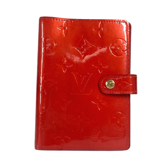 LOUIS VUITTON Notebook cover R21016 Monogram Vernis Canvas Red Monogram Vernis Agenda PM Agenda PM