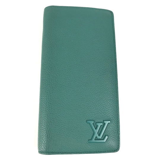 LOUIS VUITTON Long Wallet Purse M82279 leather green LV Aerogram Portefeuille Blaza NM