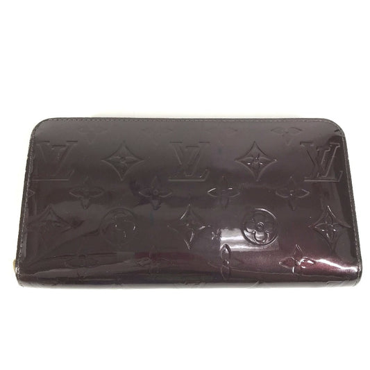 LOUIS VUITTON Long Wallet Purse M93522 Monogram Vernis Canvas purple Monogram Vernis Zippy wallet