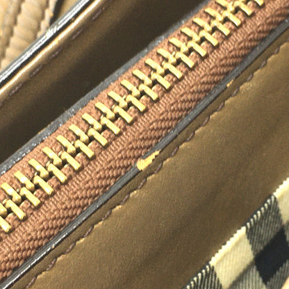 BURBERRY Shoulder Bag leather Brown Inner check one belt
