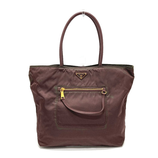 PRADA Tote Bag BR4354 Leather / nylon purple With logo Semi-Shoulder