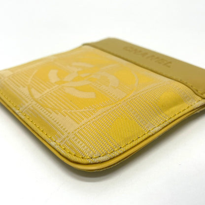 CHANEL Coin case Leather / PVC yellow CC COCO Mark New travel line