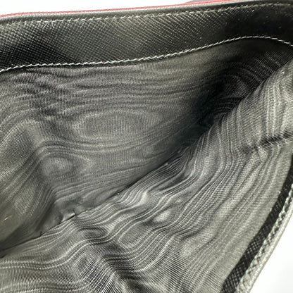 PRADA Trifold wallet Nylon, Saffiano Leather wine-red Triangle logo