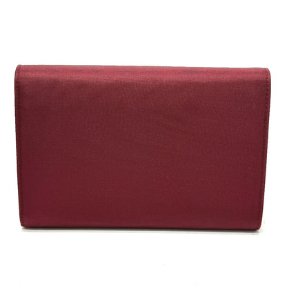 PRADA Trifold wallet Nylon, Saffiano Leather wine-red Triangle logo