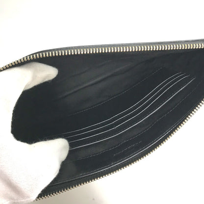 BURBERRY Clutch bag leather black Graffiti Check