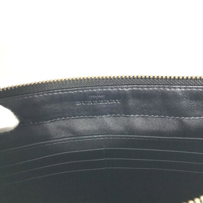 BURBERRY Clutch bag leather black Graffiti Check