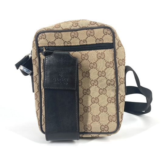 GUCCI Shoulder Bag 018 1619 Canvas / leather beige Pochette GG