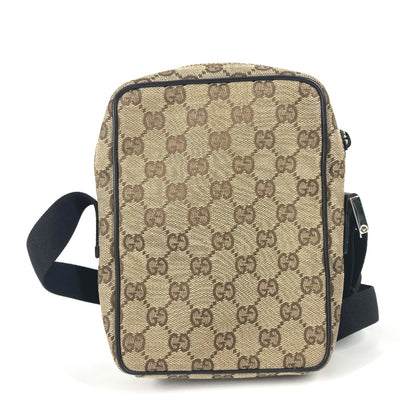 GUCCI Shoulder Bag 018 1619 Canvas / leather beige Pochette GG