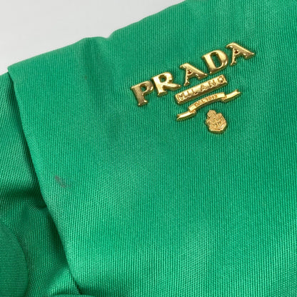 PRADA Clutch bag Nylon green Cosmetics Pouch logo