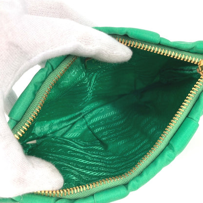 PRADA Clutch bag Nylon green Cosmetics Pouch logo