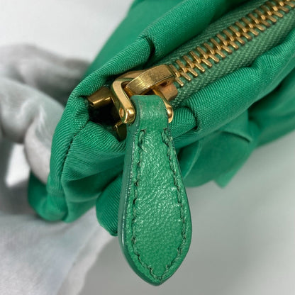 PRADA Clutch bag Nylon green Cosmetics Pouch logo