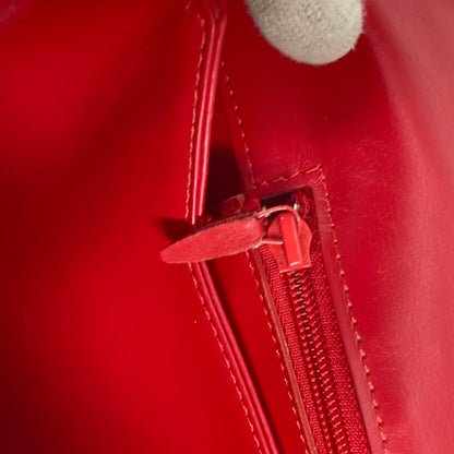 LOUIS VUITTON Shoulder Bag M63937 leather Red Opera Delph Women Used Authentic