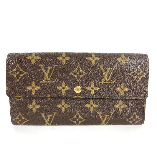 LOUIS VUITTON Long Wallet Purse M61726 Monogram canvas Brown Monogram Portomoné Credit
