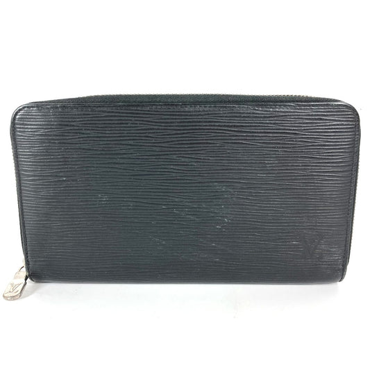 LOUIS VUITTON Long Wallet Purse M62643  Epi Leather black Epi Zippy Organizer NM