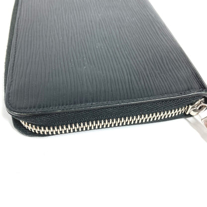 LOUIS VUITTON Long Wallet Purse M62643  Epi Leather black Epi Zippy Organizer NM