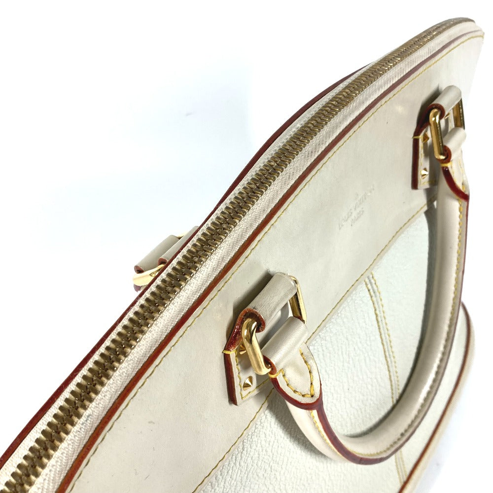 LOUIS VUITTON Handbag M91874 Suhari leather white Suhari LockitMM Women Used Authentic