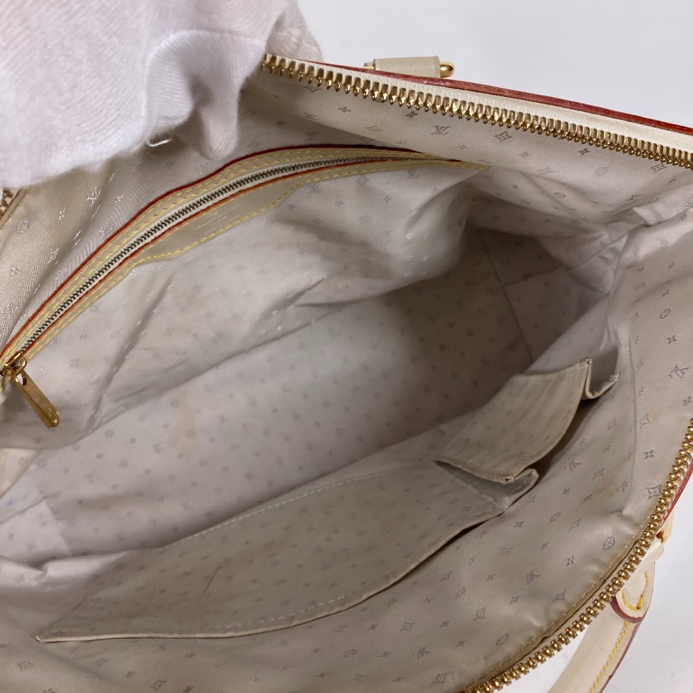 LOUIS VUITTON Handbag M91874 Suhari leather white Suhari LockitMM Women Used Authentic
