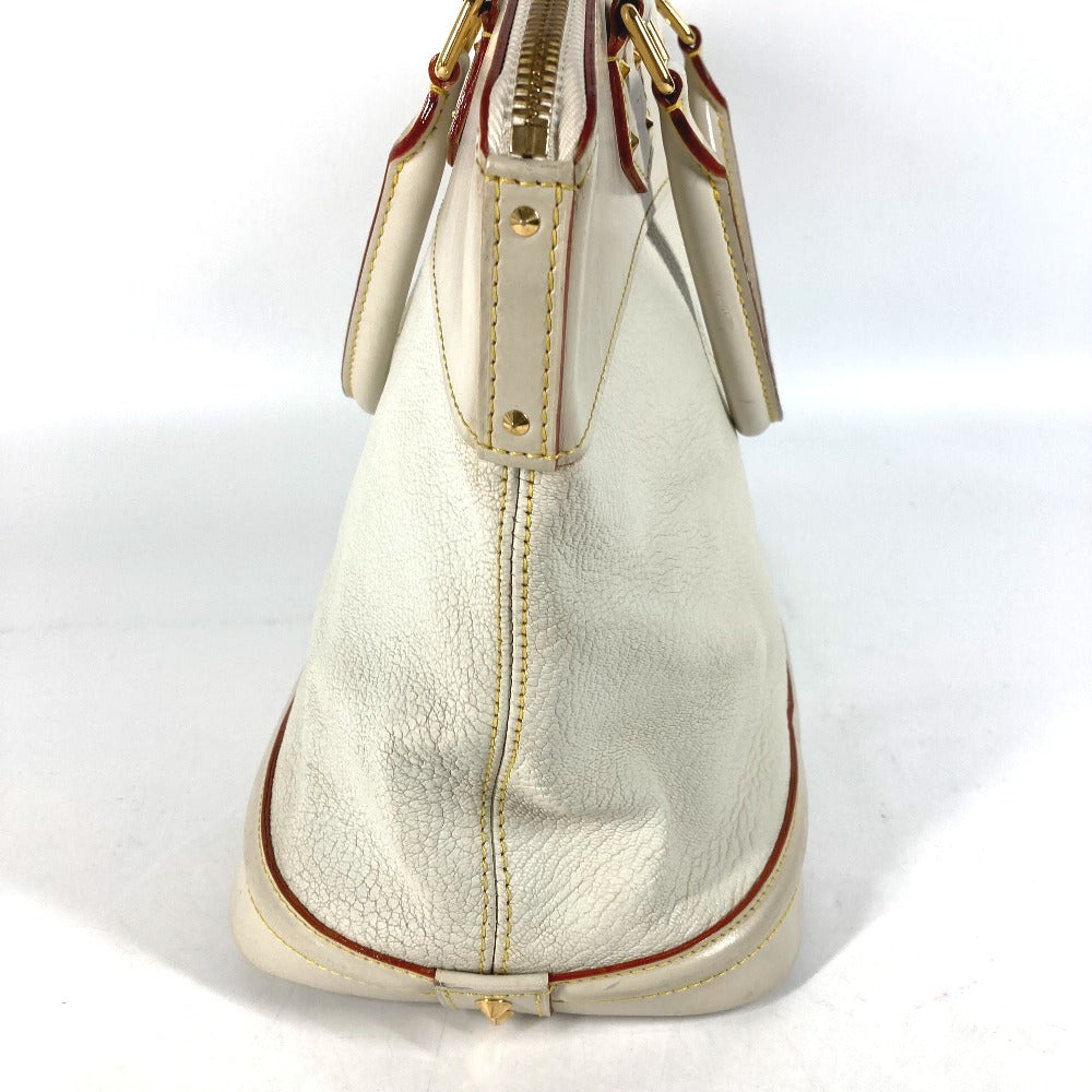 LOUIS VUITTON Handbag M91874 Suhari leather white Suhari LockitMM Women Used Authentic