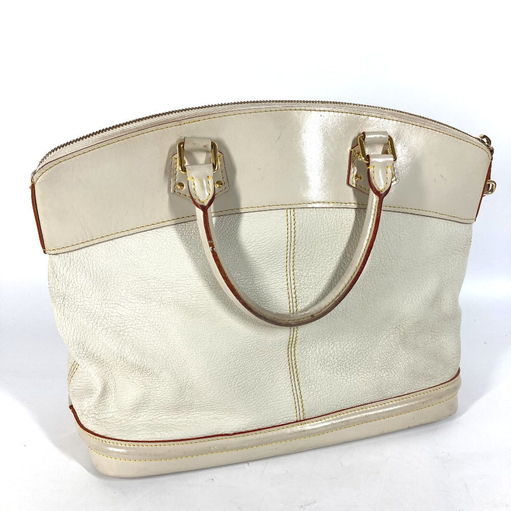 LOUIS VUITTON Handbag M91874 Suhari leather white Suhari LockitMM Women Used Authentic