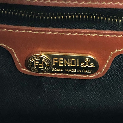 FENDI Tote Bag PVC, Leather khaki Pecan logo