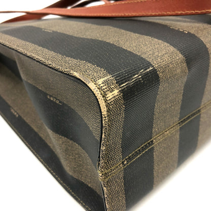 FENDI Tote Bag PVC, Leather khaki Pecan logo