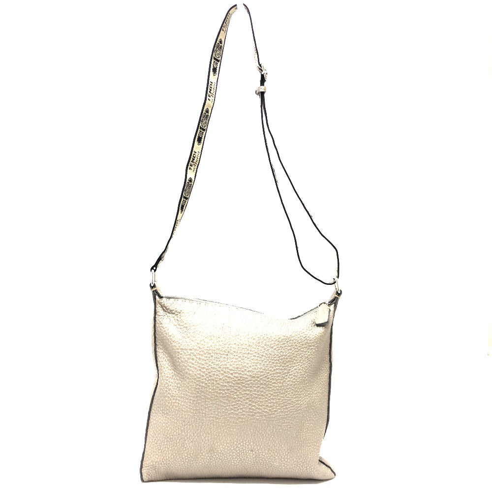FENDI Shoulder Bag leather Metallic color Celeria