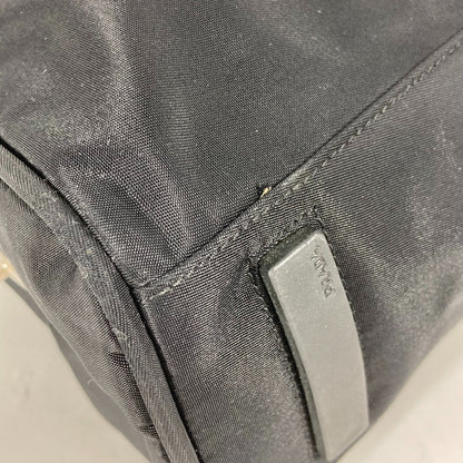 PRADA Handbag Nylon black Triangle logo plate