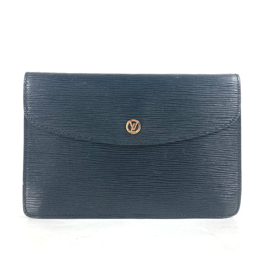 LOUIS VUITTON Clutch bag M52662 Epi Leather black Epi Montaigne 23