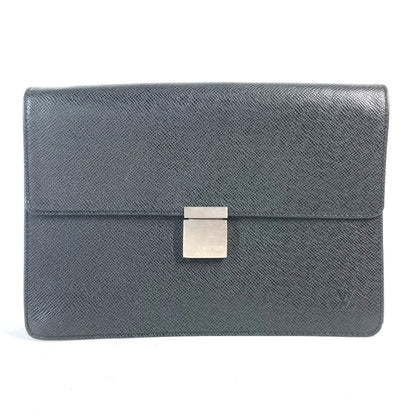 LOUIS VUITTON business bag  M30782 Taiga Leather black Taiga Selenga
