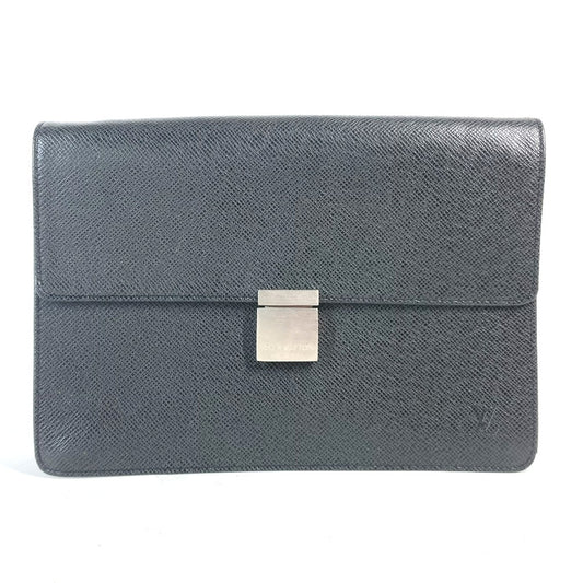 LOUIS VUITTON business bag  M30782 Taiga Leather black Taiga Selenga