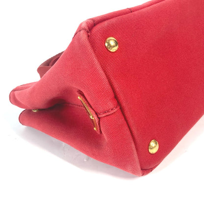 PRADA Tote Bag canvas Red With logo Canapa CANAPA MINI