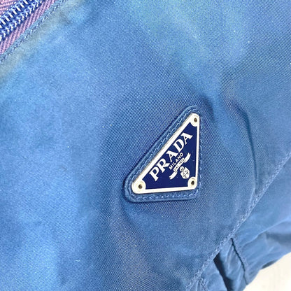 PRADA Shoulder Bag B1738 Nylon blue Triangle logo plate